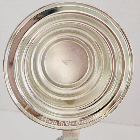 Vintage BFM-N West Germany Etched Crystal Clear Glass Beer Stein Pewter Lid - Picture 7 of 11